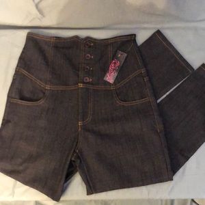 Vintage reproduction high waisted denim jeans